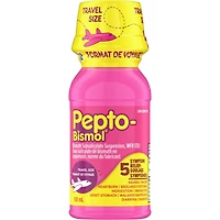 liquide pour la nausée, les brûlures d’estomac, l’indigestion, les malaises gastriques et la diarrhée – Soulagement rapide de 5 symptômes, saveur originale, format de voyage