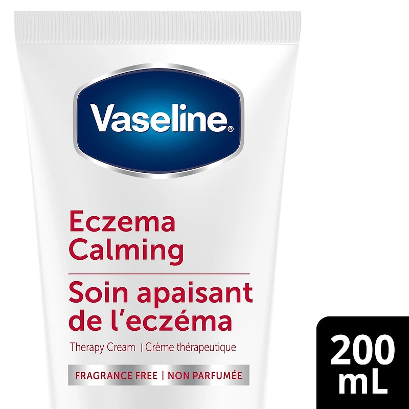 Crème Thérapeuthique pour peau sujette à l'eczéma Vaseline Clinical Care Eczema Calming avec protecteur cutané à l'avoine colloïdale pour soulager la peau sèche et irritée 200 ml