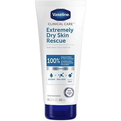 Vaseline Clinical Care™ Body Lotion healing moisturizing cream Extremely Dry Skin Rescue with moisturizing glycerin for 100% improvement of skin moisture 200 ml