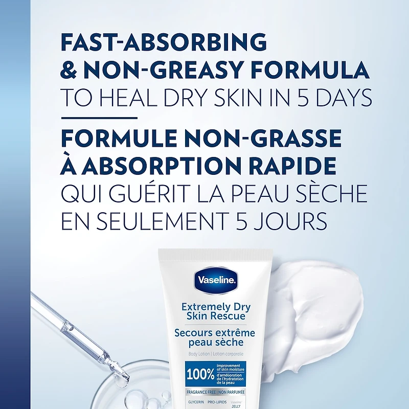 Vaseline Clinical Care™ Body Lotion healing moisturizing cream Extremely Dry Skin Rescue with moisturizing glycerin for 100% improvement of skin moisture 200 ml