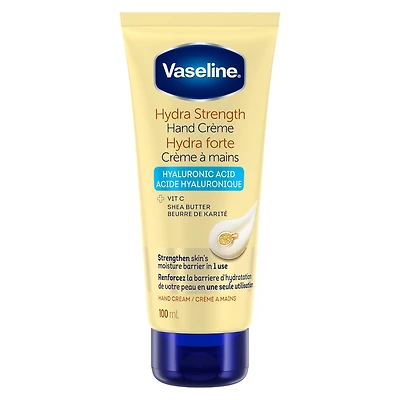 Crème à mains hydratante pour peau sèche Intensive Care Hydra Strength avec acide hyaluronique, vitamine C et beurre de karité 100 ml