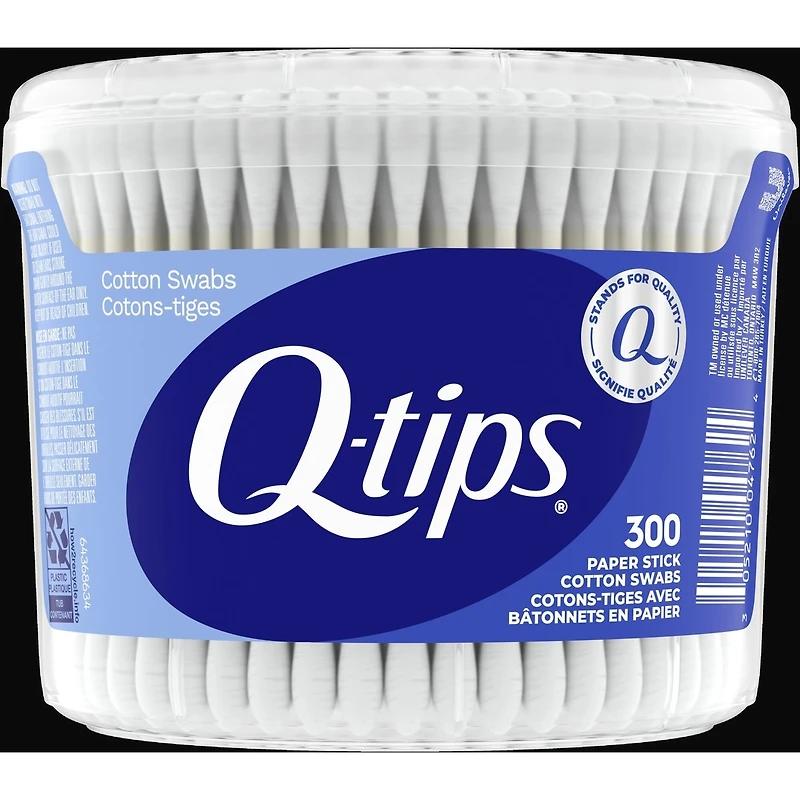 Q-Tips Cotton Swabs Vanity Tub