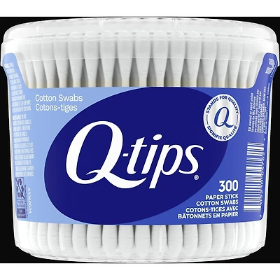 Q-Tips Cotton Swabs Vanity Tub