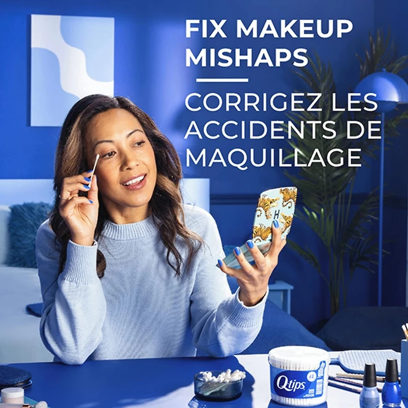 Q-Tips Cotton Swabs Vanity Tub