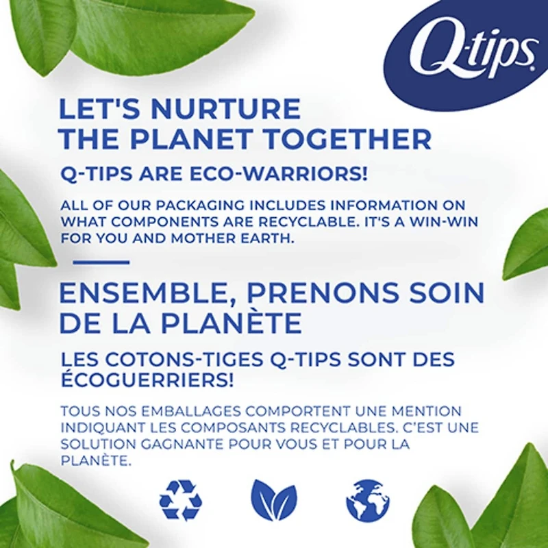 Q-Tips Cotton Swabs Vanity Tub