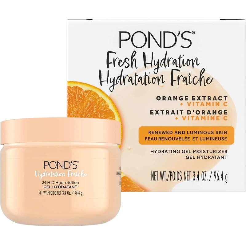Gel hydratant pour le visage à l'extrait d'orange et à la vitamine C pour une peau renouvelée et lumineuse