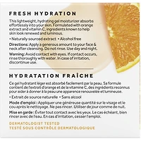 Gel hydratant pour le visage à l'extrait d'orange et à la vitamine C pour une peau renouvelée et lumineuse