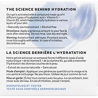 Gel hydratant visage à l'Acide Hyaluronique, Vitamine E et B3 pour 24 heures d'hydratation et une peau lumineuse