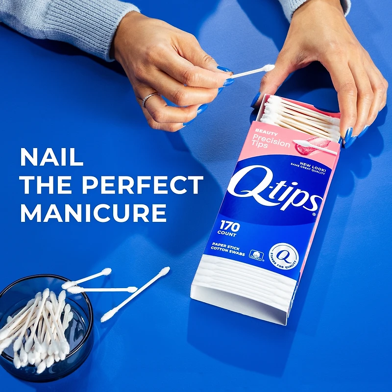 Q-tips Precision Tips Cotton Swabs 170 ct