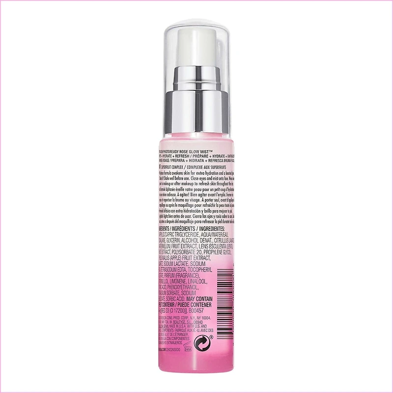 PhotoReady Rose Glow Mist Face Primer, Prep, Hydrate & Refresh Spray