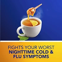 Remède chaud Nyquil, médicament contre le rhume, la grippe et la congestion, nuit, soulagement de la fièvre et des maux de tête, du mal de gorge, de la congestion nasale, de l’écoulement nasal et de la toux, action multiple, saveur miel citron