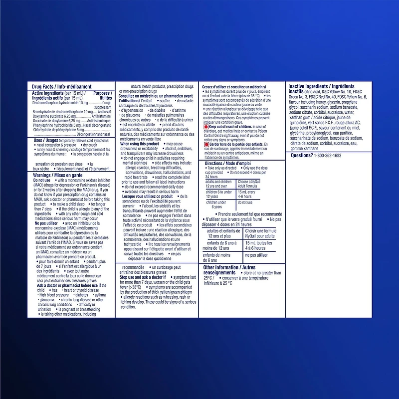 Kids NyQuil Honey Cold & Cough + Congestion Relief for Nighttime Sneezing, Runny Nose, Nasal Congestion & Cough, Flavored with Real Honey, For Children Ages 6+