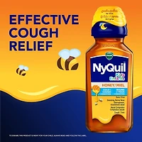 Kids NyQuil Honey Cold & Cough + Congestion Relief for Nighttime Sneezing, Runny Nose, Nasal Congestion & Cough, Flavored with Real Honey, For Children Ages 6+