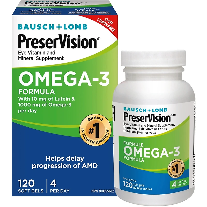 supplément de vitamines et de minéraux pour les yeux Formule Omega-3