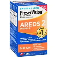 PreserVision Eye Vitamin & Mineral Supplements AREDS 2 Formula 120 Soft Gels