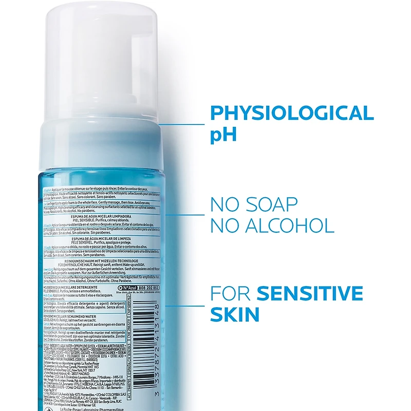 Mousse d’eau micellaire nettoyante physiologique