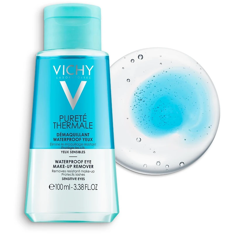 Purete Thermale Biphase Waterproof Eye Makeup Remover, Dermatologist & Ophtalmologist tested, No Parabens, Hypoallergenic, Tested on Sensitive Skin, Protects & Fortifies Lashes