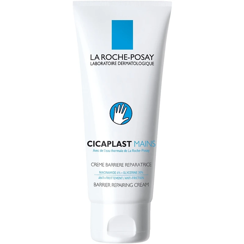 La Roche-Posay Baume à mains, Cicaplast pour mains sèches et crevassées, Crème hydratante quotidienne sans parfum à la glycérine et au beurre de karité, 100mL