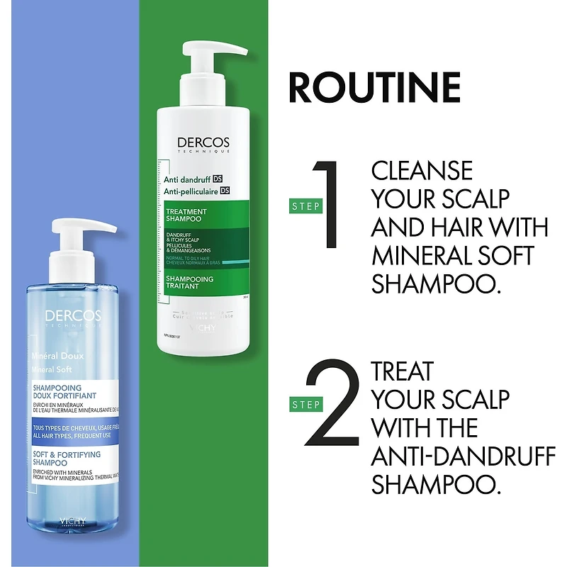 Dercos Shampooing Anti-Pelliculaire Cheveux Normaux À Gras 390 ML