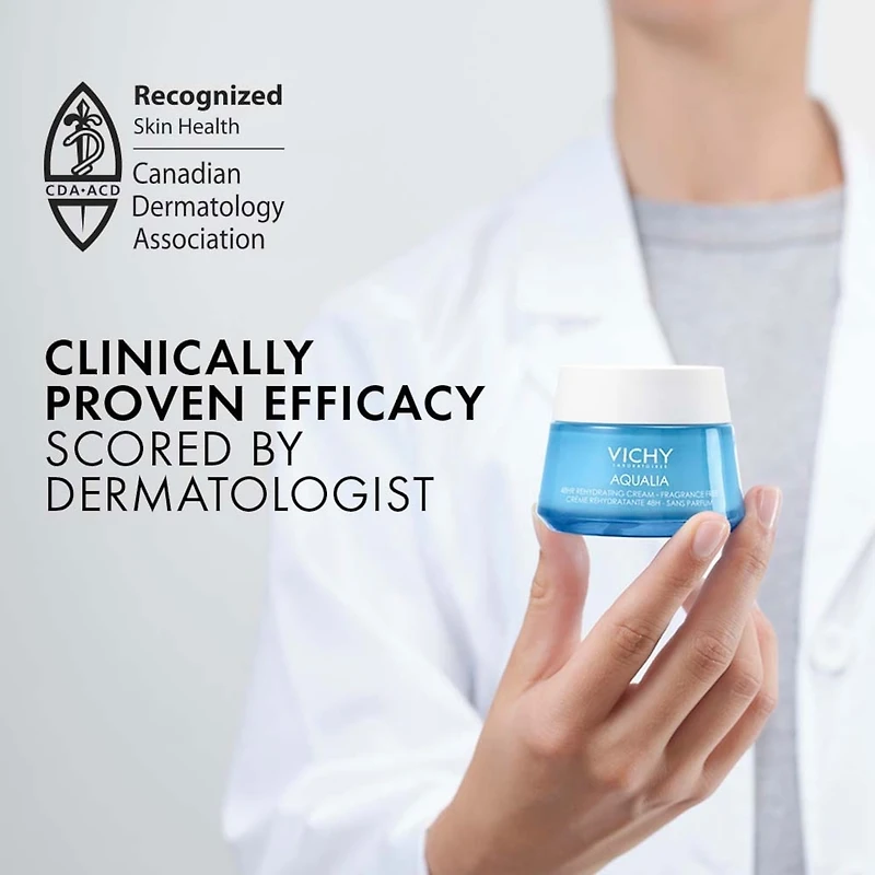 Aqualia Thermal Fragrance-free 48hr Rehydrating Cream Face Moisturizer