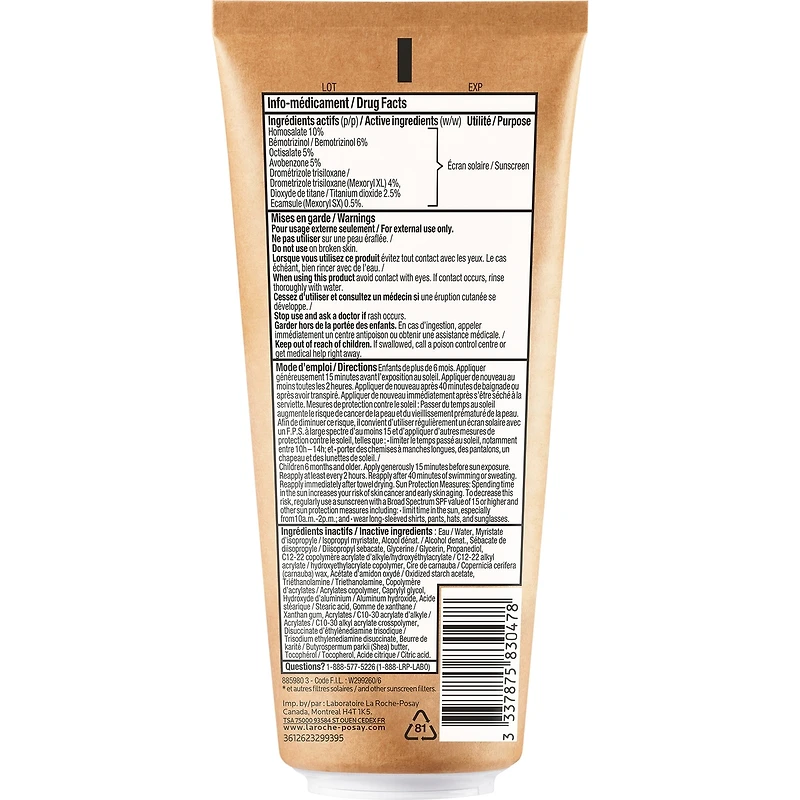 La Roche-Posay Anthelios Dermo-Kids Sunscreen for Kids SPF50+ Eco-Tube Face & Body