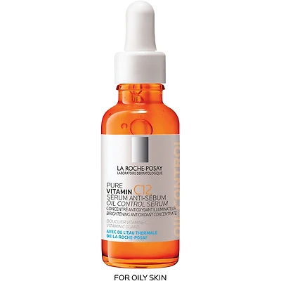 La Roche-Posay 12% Pure Vitamin C Serum for Face with Oil Control Correction
