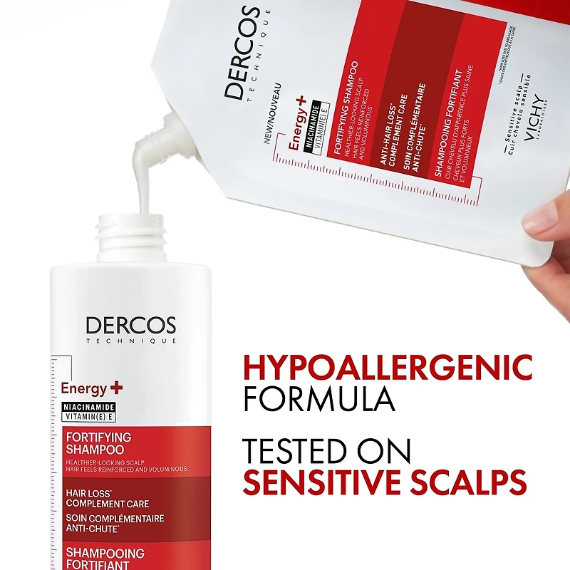 Dercos Energy+ Shampooing Fortifiant - Format Rechargeable