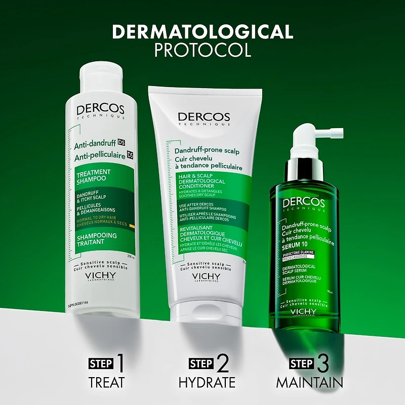 Vichy Dercos revitalisant hydratant antichute pour cuir chevelu sec et sensible