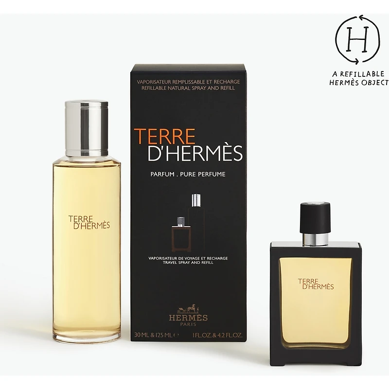 Terre d'Hermès, Terre d’Hermès Parfum vaporisateur de voyage 30 ml et recharge 125 ml
