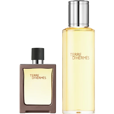 Terre d'Hermès, Eau de toilette, vaporisateur de voyage 121 Gr 30 ml et sa recharge 125 ml