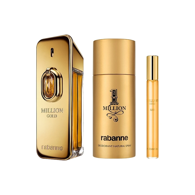 Coffret 3 pièces Million Gold Elixir parfum intense