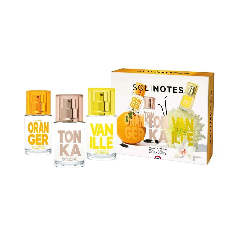 Solinotes Trio Giftsets 3x15ml Eau de Parfum Orange Blossom Tonka Vanilla