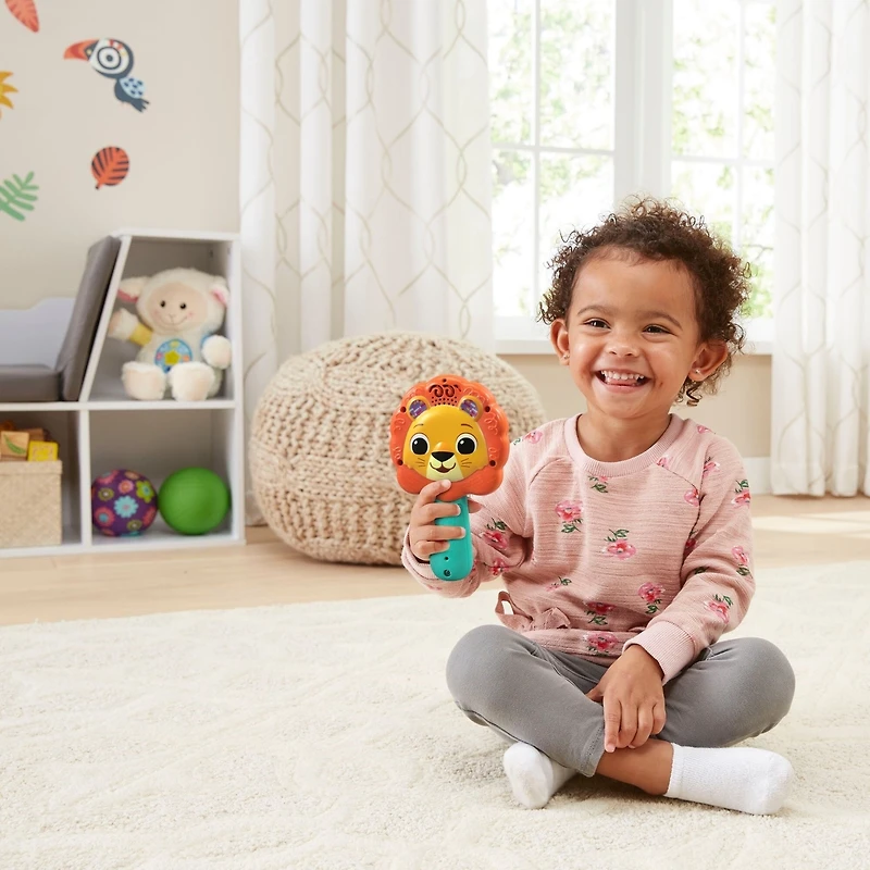 Hochet miroir lumi lion - Version anglaise