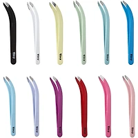“Club” tweezers with slanted crab-claw ends
