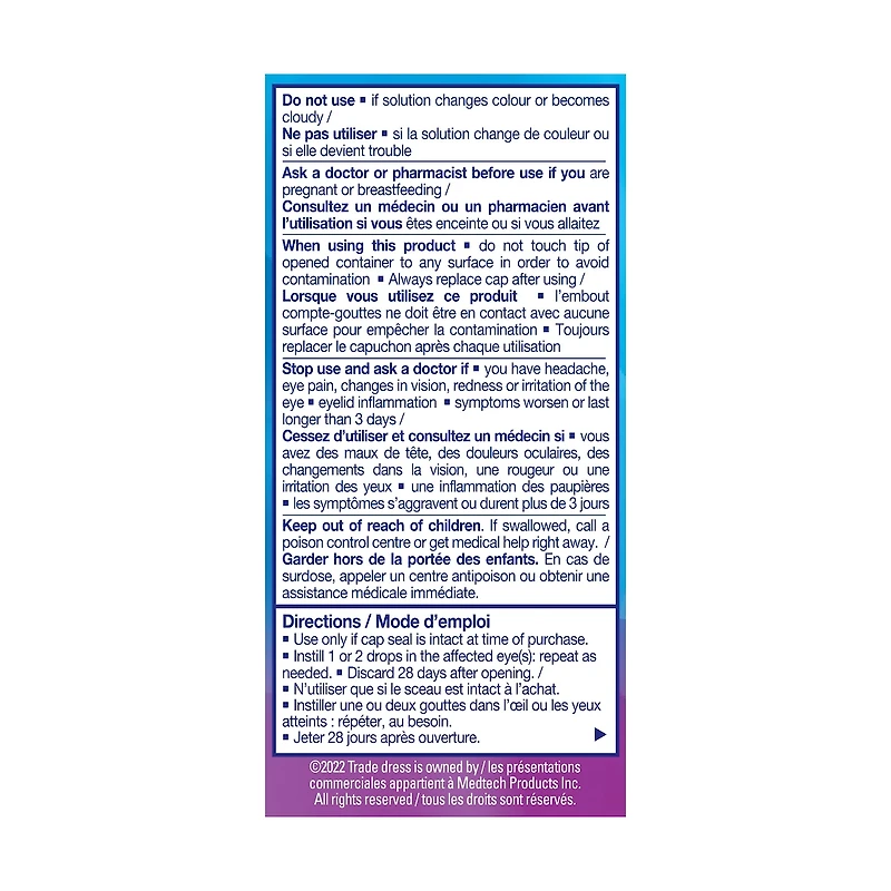 Gouttes Ophtalmiques Lubrifiantes