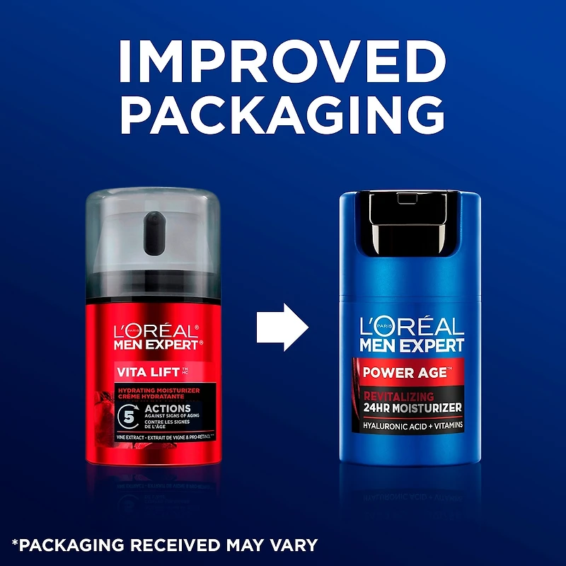 Crème Anti-Âge, Acid Hyaluronique, Men Expert