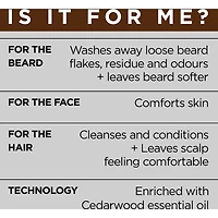 Nettoyant 3 en 1 pour la barbe, cheveux et visage, pour hommes avec barbe Barberclub
