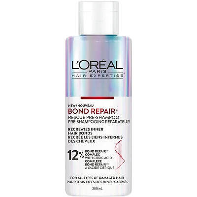Hair Expertise Bond Repair Rescue Pre-shampoo Treatment, Repairs All Types of Damaged Hair, with Citric Acid Complex