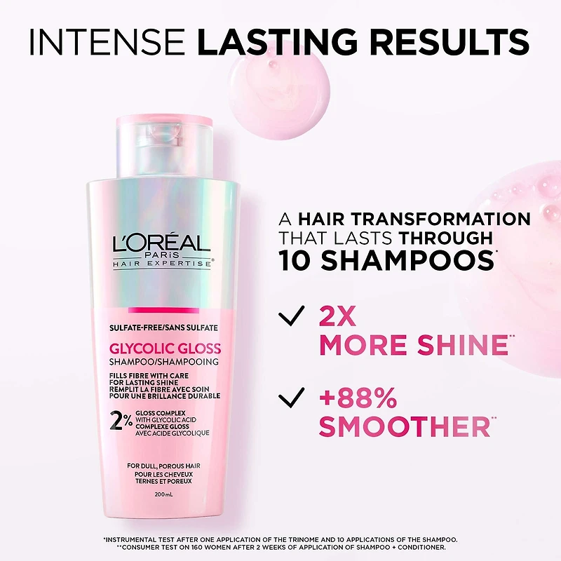 Shine Shampoo, Glycolic Gloss, Sulfate-free