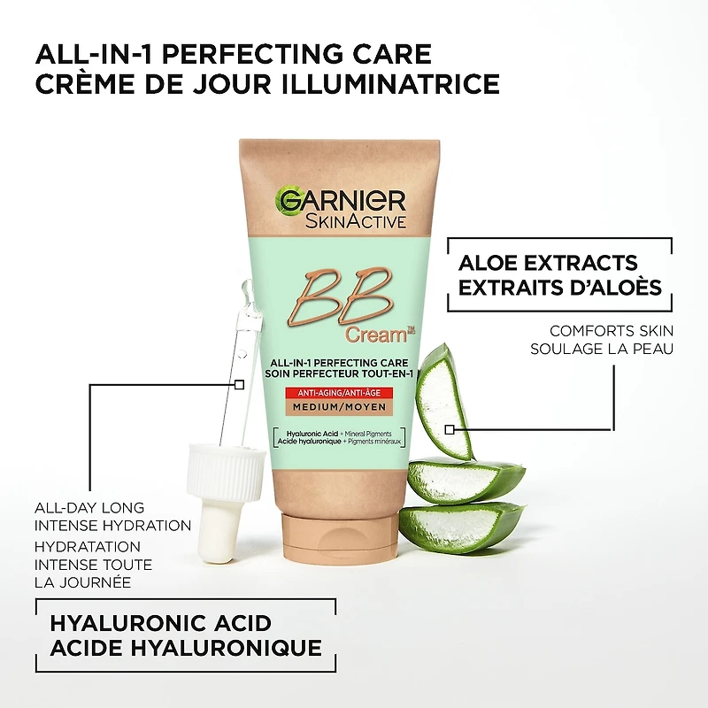 SkinActive BB Cream Anti-Aging with Hyaluronic Acid & Aloe