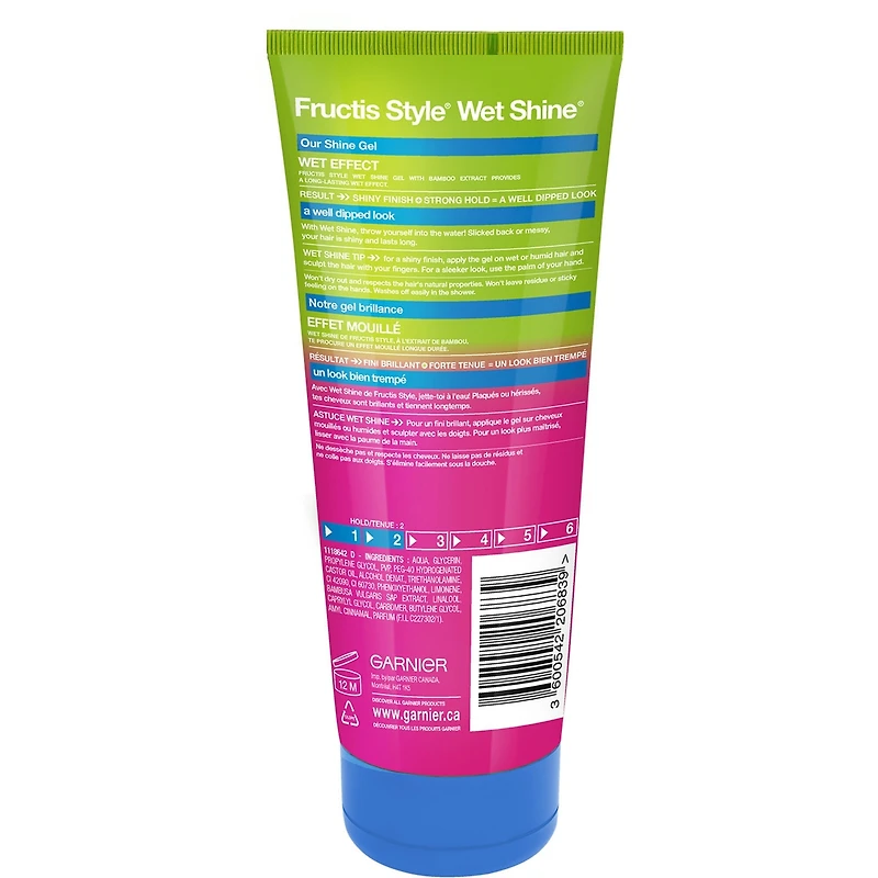 Garnier Fructis Style Wet Shine Gel, 200 mL