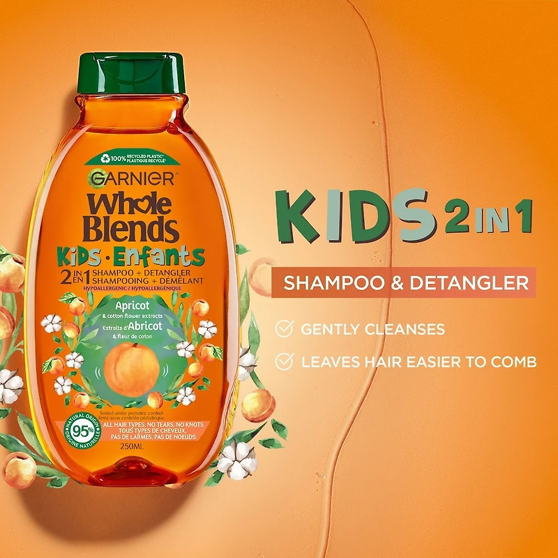Whole Blends Kids Apricot & Cotton Flower 2-In-1 Shampoo