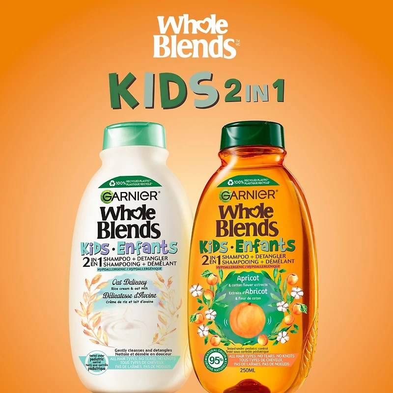 Whole Blends Kids Apricot & Cotton Flower 2-In-1 shampooing