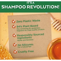 Garnier Whole Blends Honey Treasures Repairing  Shampoo Bar for Damaged Hair, Zero Plastic Packaging, Preservative Free, Silicone Free, Soap & Dye Free, with Honey and Beeswax, 60G