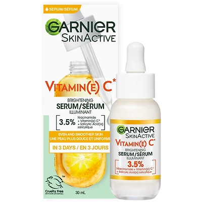 Garnier Vitamin C Face Serum with Salicylic Acid & Niacinamide, Brightening for Dull Skin, 30 mL