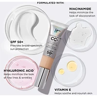 CC+ Cream Foundation with Spf 50+, anti aging, full Coverage, Your Skin But Better™