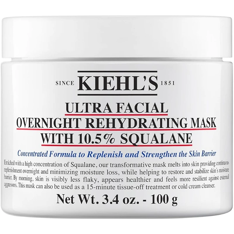 Masque réhydratant de nuit Ultra Facial avec 10,5 % de squalane