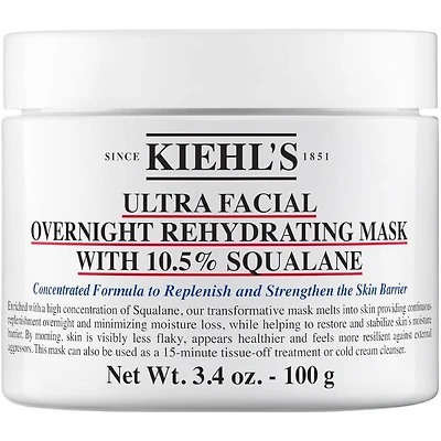 Masque réhydratant de nuit Ultra Facial avec 10,5 % de squalane