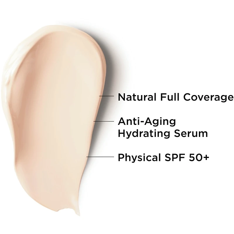 CC+ Cream Foundation with Spf 50+, anti aging, full Coverage, Your Skin But Better™