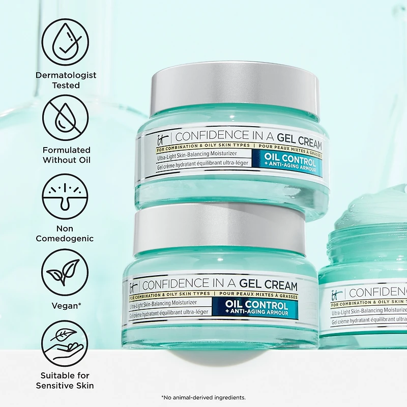Hydratant pour le visage Confidence in a Gel Cream OC avec niacinamide et vitamine E
